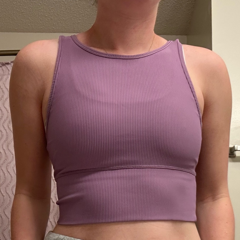 Lululemon Ribbed Tank Crop Top - Lavender Purple